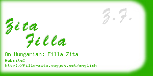 zita filla business card